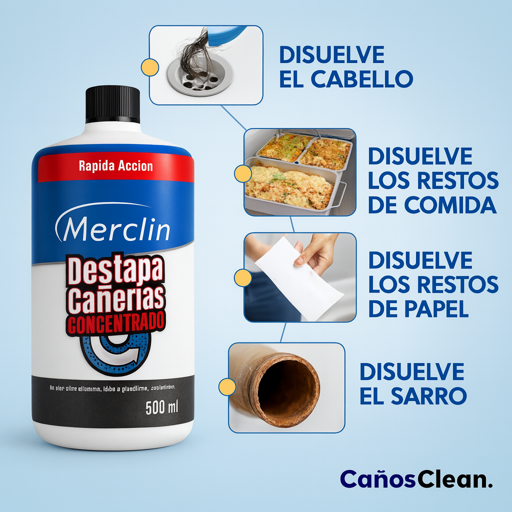 2x1 Destapa Cañerías + 3 Rejillas de regalo