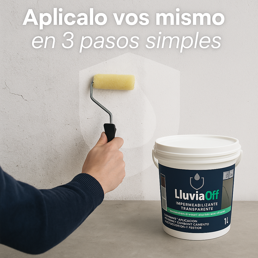 Tapa Goteras LluviaOff® - Sellador Impermeabilizante transparente