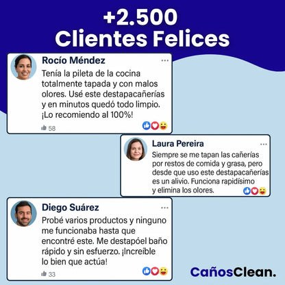 2x1 Destapa Cañerías + 3 Rejillas de regalo