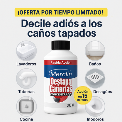 2x1 Destapa Cañerías + 3 Rejillas de regalo