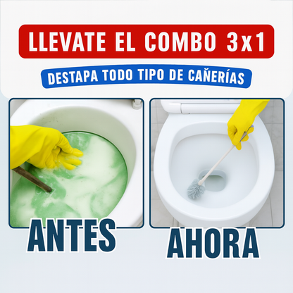 2x1 Destapa Cañerías + 3 Rejillas de regalo